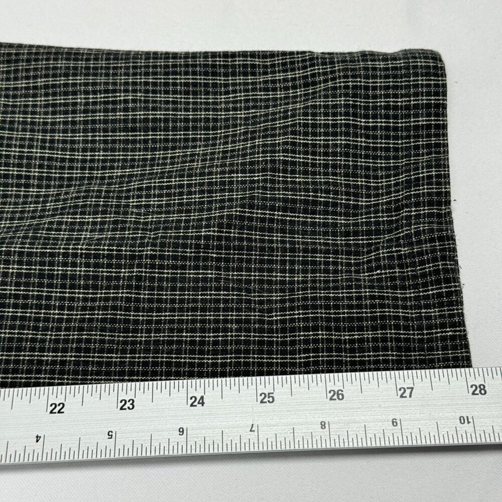 Talbots High-Waisted Tattersall Plaid Work Pants Black/White Size 12P - Picture 9 of 14